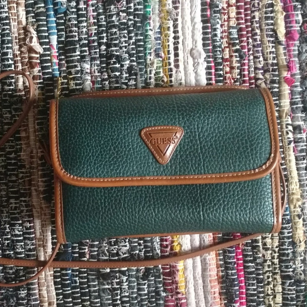 Vintage 90s Guess Green Textured Bag